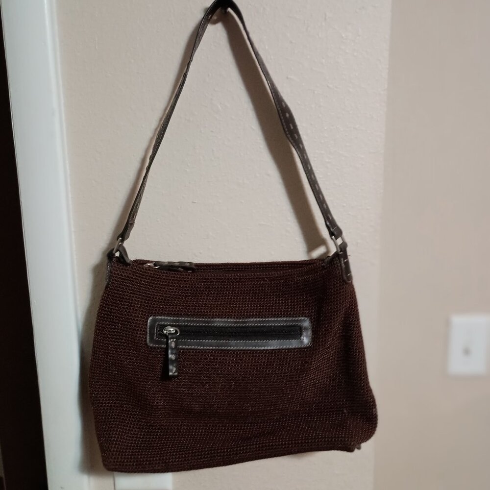 The Sak Brown Crochet Purse Shoulder Hand Bag